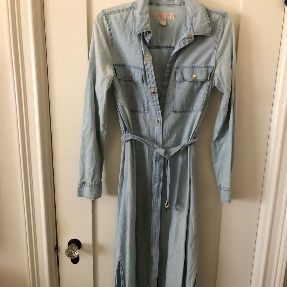 Michael Kors Chambray Button Down Dress